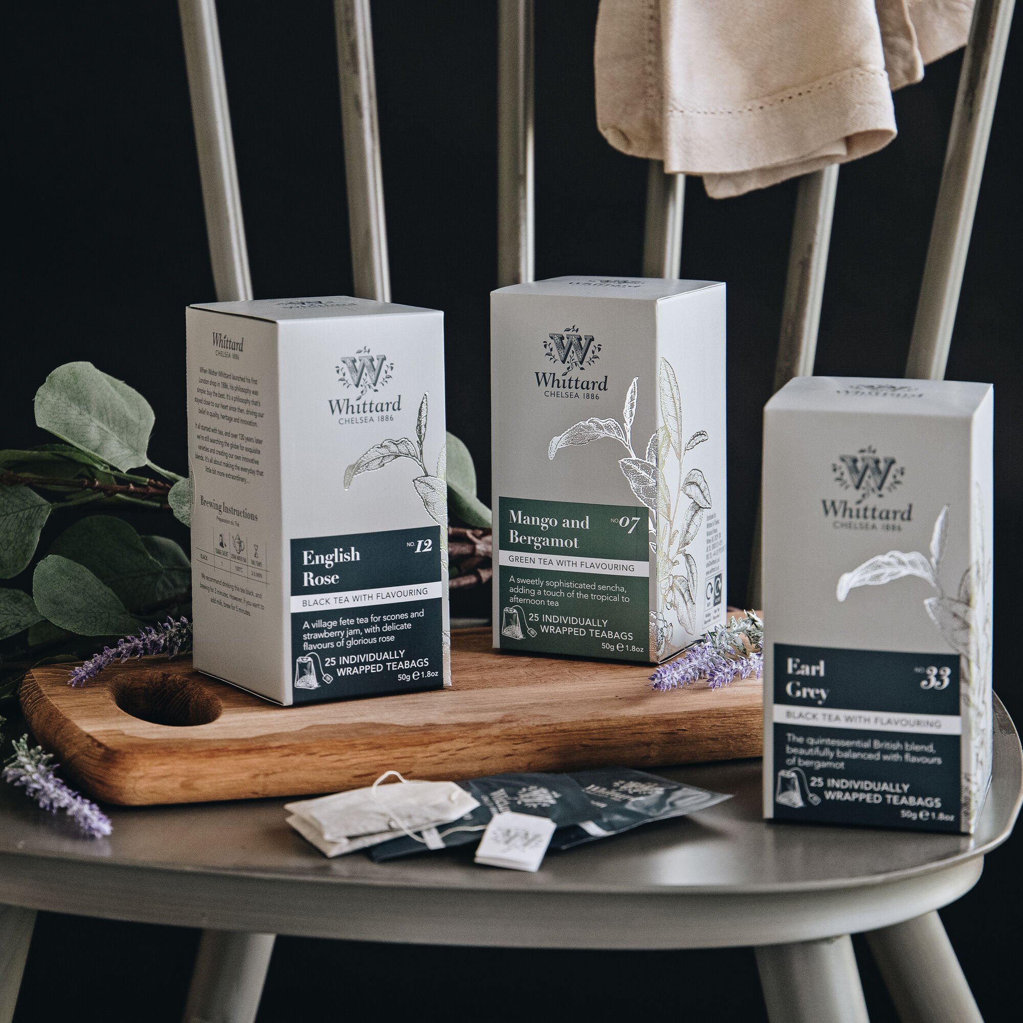 25 Earl Grey Teabags Black Tea Whittard of Chelsea